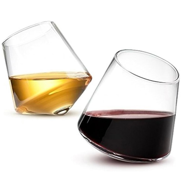 Sempli Cupa-Vino Clear Aerating Wine Glasses, Set of 2 - Picture 3 of 9